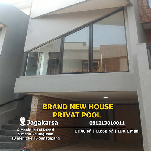 Jual Town House Privat Pool Murah 1 M an di Jagakarsa Dekat Simatupang