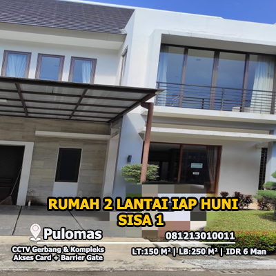 Jual Town House Pasadenia Residence di Pulomas Jakarta Pusat