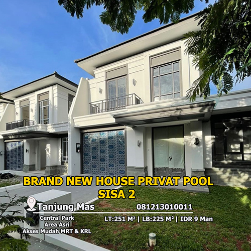 Jual Rumah Luxury Privat Pool Dalam Cluster di Simatupang Jakarta Selatan