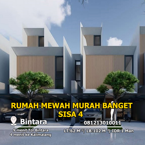 Jual Cluster Mewah Murah 2 Lantai di Bintara Pondok Kopi