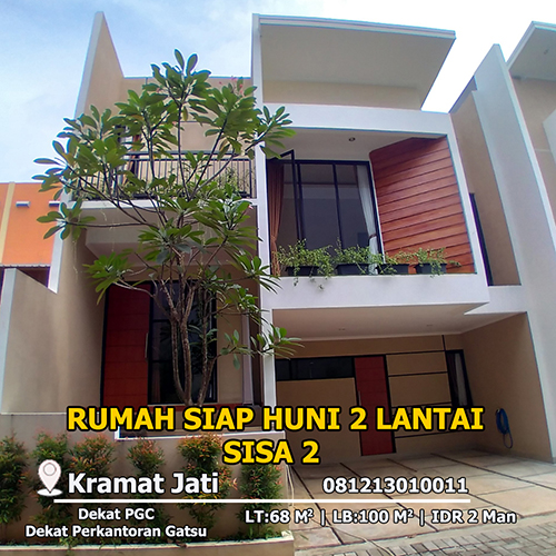 Jual Town House Siap Huni 2 M Dekat Gatot Subroto PGC Condet