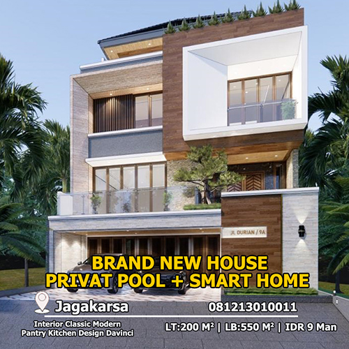 Jual Rumah Luxurios di Jagakarsa Jakarta Selatan Modern Classic