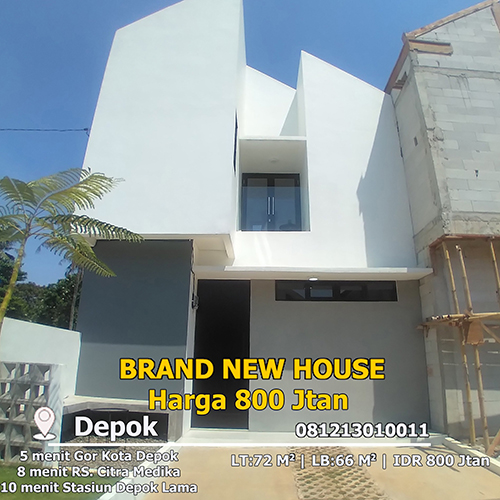 Jual Rumah Town House 2 Lantai di Cilodong Depok