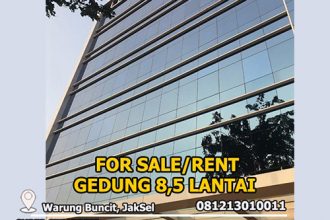 Jual Gedung Perkantoran 8,5 Lantai Siap Pakai di Warung Buncit Jakarta Selatan